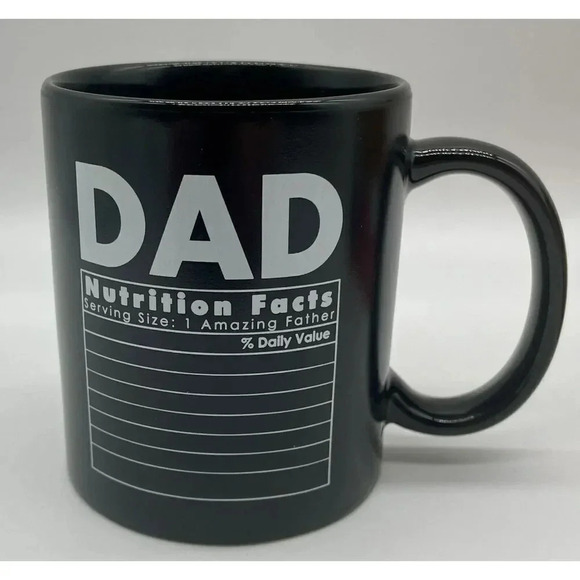 Heat Changing Worlds Best Dad Mug. 12oz Dad Nutrition Facts Funny Coffee Mug - Picture 2 of 12